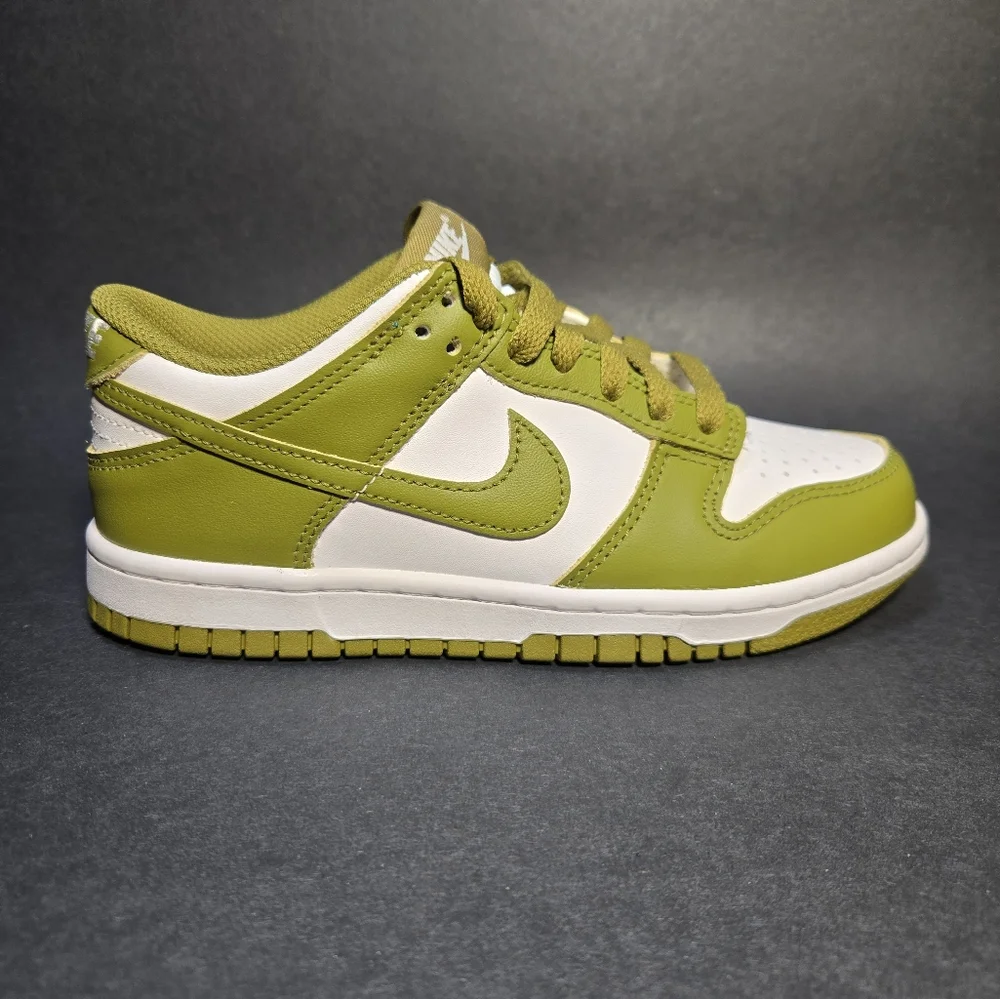Nike Dunk Low (GS) Size 4Y / 5.5 Womens White/Pacific Moss Brand New FB9109-108